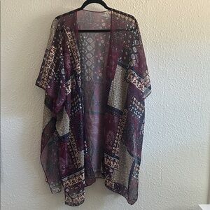 Boho Patterned Sheer Kimono